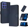 PanXCase Cover Libro per Motorola Edge 60 Fusion/Edge 60 / Edge 60 Pro - Custodia PU Pelle Wallet, Supporto, 3 Porta Carte, Magnetica Antiurto Case (Blu Scuro)