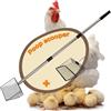 Meow&Woof Pala Per Escrementi Di Pollo Con 2 Teste Di Pala, Pala Setaccio in Acciaio Inox Larga 25 Cm, Pala Telescopica 50-180 Cm, Accessori Per Pollaio Adatta A Cavalli, Maiali E Piccoli Animali, Pala Setaccio