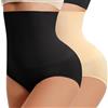 Niwicee Pancera Contenitiva Donna Pantaloncini Sottogonna Intimo Modellante Vita Alta Mutande sotto Vestito Anti Sfregamento Pizzo Shapewear Seamless Pancia Piatta Body Shaper Dimagrante-Misto-XXL