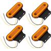CPROSP Luci di Ingombro LED Arancione 12V/24V, 4 Pezzi, IP67 Impermeabili | Indicatori Laterali Highbright 1200lm; per Rimorchi Furgoni Camion Roulotte; Installazione Facile