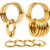 DOEARKO Dilatatore per Orecchio Orecchini a Cerchio in Acciaio Inossidabile Orecchini Cerchio Ear Stretching Piercing Corpo Gioielli per Uomini e Donne 8-16 mm (Oro, 10mm)