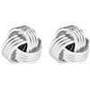 Tuscany Silver Orecchini a perno con nodo da 8mm in argento sterling per donna
