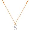 Schmuck Les Poulettes LES POULETTES BIJOUX - Collana Collegamento in Argento 925 Infinito e Strass - Arancione