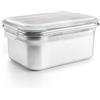 IBILI - Contenitore rettangolare Keepklin 1600 ml, in acciaio inox, adatto per microonde, coperchio ermetico
