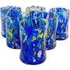 MurArt Bicchieri di Murano DECORO MG Set 6 Bicchieri da 400 ml Alt 12CM In Vetro soffiato, Lavorato a Mano artigianalmente Made in Italy B1
