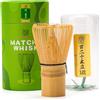 TEANAGOO Frusta in bambù per tè Matcha, 120 rebbi, per tè Matcha in polvere, fatto a mano, biologica tradizionale giapponese, mescolatore per matcha, per preparare il tè in modo autentico