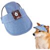 MSLSOZ Cappello da sole per cane, berretto da baseball regolabile con fori per le orecchie, visiera traspirante per cuccioli, gatti (peso: 10 kg - 15 kg), protezione solare all'aperto per animali domestici