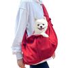 txuzong Borsa a tracolla per cani fino a 8 kg - morbida borsa per cani per passeggiate ed escursioni | Vino rosso Snuggle Sling trasporto animali da viaggio