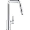 GROHE Start QuickFix - Rubinetto Miscelatore estraibile per lavello da cucina a doppio getto (bocca alta a U, girevole a 360°), 30633000