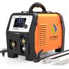 HITBOX ARC200E Saldatrice Inverter 200A IGBT DC MMA/Lift TIG, MIG filo animato senza gas compatibile, controllo sinergico, Hot Start, Anti-Stick, 230V con display TFT-LCD