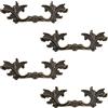 MOROBOR 12,2 cm stile vintage a foglia, 4 pezzi maniglie antiche per comò europeo, pomello in lega di zinco, per cucina, camera da letto, bagno, bronzo verde