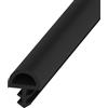 YCBTREE Guarnizione per porta, guarnizione per porta interna, guarnizione in gomma contro le correnti d'aria, insonorizzazione, guarnizione per infissi per porte e finestre (Nero, 8×5mm 5M)