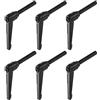 QUARKZMAN 6pz Regolabile Serraggio Leva Maniglie M10 x 70mm Maschio Filettatura Bullone Manopole Girevole Vite blockggio Rapido Rilascio Cricchetto Pulsante Maniglia, Nero