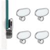 Mixxiula 4 pezzi Ganci per Specchio a Muro, Appendi Specchio Clip per Specchio Supporto Vetro Clip in Lega di Zinco Kit di Fissaggio a Parete Ovale per Specchio e Vetro Spessi 5 mm, con Tasselli e Viti