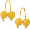 TOYMIS 2 Paia di Kashaka Strumento, Kashaka Shaker Instrument Africano Aslatuas Rhythmic Ball Classico Percussioni Manuali per Bambini Adulti Matrimoni Feste Lezioni Musicali (Giallo)