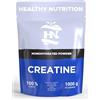 HN Creatina Monoidrata 1000g (333 Porzioni) - Creatina in Polvere, Sapore Neutro per Aumento Massa Muscolare | Vegana, Senza Glutine, Senza Lattosio | Creatine Ideale per Fase Bulk