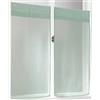 Linder Coppia di vetri dritti caolino punto chiaro in colori verde acqua, finitura passasta, 60 x 120 cm