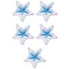 Spirella Set di 5 Adesivi Antiscivolo per Doccia o Vasca, PVC, ASTERIE, 13x13 cm, Azzurro