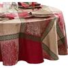 Elrene Home Fashions Prestige Poinsettia Jacquard Tessuto Cotone Natale/Vacanze Tovaglia Rotonda 177,8 x 177,8 cm
