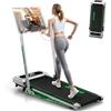 FOUSAE Tapis Roulant Pieghevole, Inclinazione del 10%,Tapis Roulant 5 in 1 per la casa con,10 km/h, Display LED a Schermo Intero, Motore Brushless da 2,75 HP, 150 kg, 12 HIIT e Telecomando Magnetico