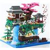 Yushinv - Scatola di costruzione per fiori di ciliegio, musica originale (tipo: sinfonia), scatola di costruzione leggera per casa giapponese Sakura bonsai 3320 pezzi.