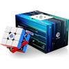 GAN V100 355 Maglev Cubo di Velocità Professionale 3x3 Speed cube, Cubo Magnetico con 72 Magneti, Design Ultraleggero da 64 g. Ideale per Mani Piccole e Principianti. (Rivestimento opaco）