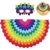 AffeGifts Costume da pappagallo per bambini, con ali di uccello, mantello con maschera per bambini dai 3 agli 8 anni, per cosplay, feste e Halloween