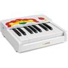 JALOKEE Tastiera per pianoforte per bambini, 18 tasti, mini musica, strumento educativo, giocattolo in legno per bambini e bambine (Bianco)