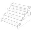 Loopunk Acrilico Display Stand, Trasparente Scaffale in Acrilico a 4 gradini Espositore, Spettacolo Cupcake Rossetto Smalto UnghieArtigianato (25x20x12cm)