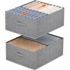 Lifewit Organizer Armadio, Cassetti per Armadio Interno Pieghevoli, Contenitori per Armadio Salvaspazio con Divisorio Rimovibile, Scatole per Armadio Rigide, 40L (50 x 40 x 20 cm), Set di 2