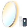 AIKVSXER Plafoniera LED 24W, Ultra Sottile 2,5 cm, Dimmerabile, 3000K-6500K, Controllo con Telecomando e App, Luce Notturna 5W, Ø30 cm, per Camera da Letto, Cucina e Ufficio