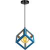 PETITES ECREVISSES Lampada a Sospensione E27 Industriale Vintage Lampadario soggiorno Forma Cubo Gabbia Metallo Paralume Ø22cm Retrò Lampada da soffitto Cucina Soggiorno