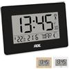 ADE Grande orologio digitale radiocontrollato con cifre XXL | orologio da tavolo e da parete con calendario | con termometro | sveglia radiocontrollata a batteria | nero