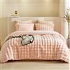 Tokokimo Copripiumino in peluche 240 x 260 con 2 federe 65 x 65 cm, caldo inverno soffice pelliccia di coniglio, peluche set da letto 240 x 260 con cerniera, rosa