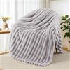 Exclusivo Mezcla Coperta in Pile Reversibile, Leggera e Morbida, 130x150 cm