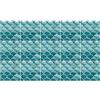 Ulticool Adesivi per piastrelle impermeabili - Mezzaluna crescente verde mare - 15 x 15 cm - Confezione da 15 adesivi per piastrelle autoadesivi in pellicola - per parete del bagno - Cucina parete