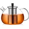 ecooe Teiera in vetro 2000 ml con colino in acciaio inox