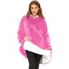 O³ Coperta con Cappuccio, Plaid con Maniche, indossabile in Pile, Felpa Oversize Donna, Blanket Hoodie - Confortevole e Morbido - Perfetto per Le Notti Invernali sul Divano (Rosa)