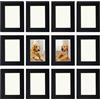 YIYINOE Cornice 10 x 15 cm,Set di 12 Cornici Foto da Parete,Corni di Cartone con Pellicola Plastica Antipolvere ad Alta Trasparenza,Nero