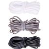 PH PandaHall PandaHall - Tubo cavo in gomma da 15 m, 3 mm, nero, bianco, grigio, per lavori a maglia e barbiere, per lavori a maglia, uncinetto, artigianato e creazione di gioielli