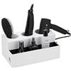 J JACKCUBE DESIGN JackCube Design Asciugacapelli Titolare Hair Styling Prodotto Cura Strumento Articoli per bagno Accessori Vassoio Supporto per ripiano da bagno Vanity Controsoffitto con 3 fori (bianco) - MK154D