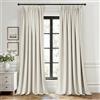 EMEMA Tende in velluto con nastro arricciato, colore bianco avorio, opache, set da 2 pezzi, spessore e pesante, per soggiorno, camera da letto, tenda termica in velluto arricciato, altezza 300 x 140