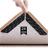 Adispotg Tappeto Gripper, 24 PCS antiscivolo per tappeti, Adesivo Antiscivolo Sottotappeto, Riutilizzabile Tappeto Anti-Arriccia Moquette Fissa Angoli per pavimenti in legno, tappetini e stuoie