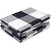 Encasa XO Asciugamani da cucina 28x18 in 70x45 cm (set di 4) Finitura antibatterica, cotone altamente assorbente per la pulizia e asciugatura rapida dei piatti - Controlli neri di Buffalo