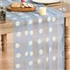Artoid Mode Blu Tulle con Ricamo Margherita Primavera Runner 70x300 cm, Cucina Tavolo Decorazione Interno Vacanza Party Decor