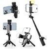 CloudValley PocketFlex Mini treppiede con luce di riempimento e controllo zoom, bastone per selfie tascabile 3 in 1, montaggio a morsetto, telecomando Bluetooth per iPhone/Android Vlog e foto