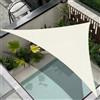 Cool Area Vela ombreggiante Triangolare 5x5x7m Impermeabile Tenda a Vela Protezione 95% Raggi UV Parasole per Giardino Esterno Terrazza-Crema