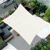 Cool Area Vela ombreggiante Rettangolare 2.5x3.5m Impermeabile Tenda a Vela Protezione 95% Raggi UV Parasole per Giardino Esterno Terrazza-Crema