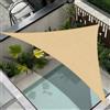 Cool Area Vela ombreggiante Triangolare 5x5x7m Impermeabile Tenda a Vela Protezione 95% Raggi UV Parasole per Giardino Esterno Terrazza-Sabbia