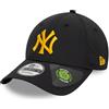 New Era Cappellino da Baseball Riciclato 9Forty York Yankees Black Grey, Nero, Medium-Large